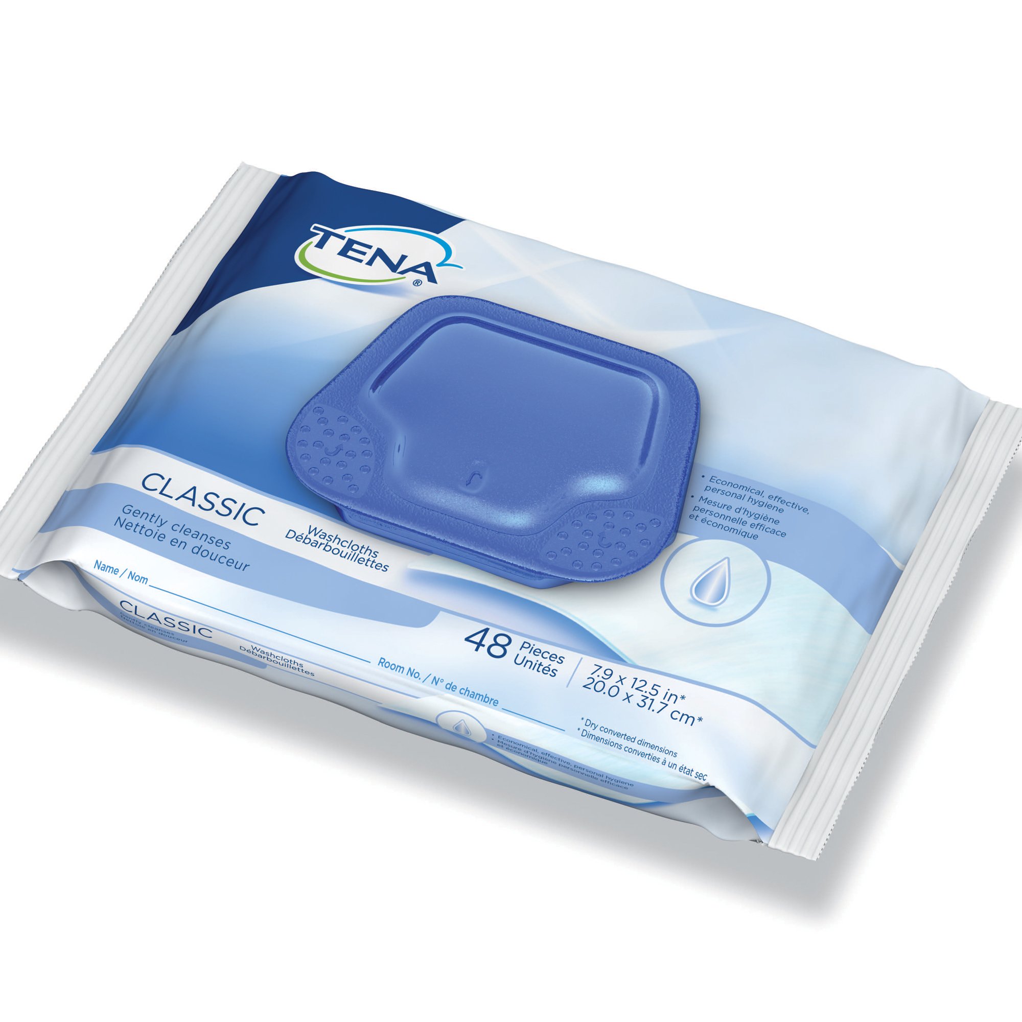 Washcloth Rinse-Free Bath Wipe TENA ProSkin™ Classic Soft Pack Scented 48 Count (48/PK 12PK/CS) by Essity Professional Hygiene North America, LLC  ID 65724
